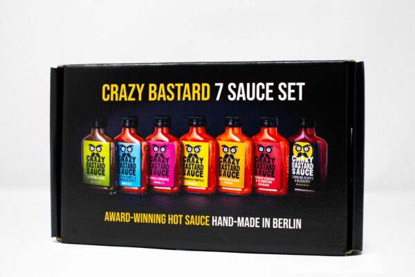 CRAZY BASTARD SAUCE DEGUSTACINIS RINKINYS - 7 PADAŽAI